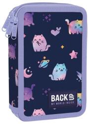 DERFORM Penar copii cu trei compartimente, echipat cu rechizite - BackUp, model cats