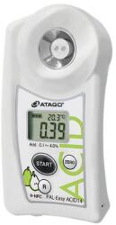 ATAGO PAL-Easy ACID14 Master Kit körte digitális refraktométer savtartalom (0, 1-4％) mérésére, 100 mérés rögzítése, NFC adatátvitel (7314)