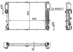 MAHLE Radiator, racire motor MAHLE CR 38 000S (CR 38 000S)