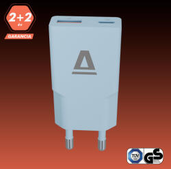 AVAX CH641LB NANO SLIM 30W töltő adapter USB-C (PD3.0)+USB-A (QC3.0), világoskék (CH641LB)