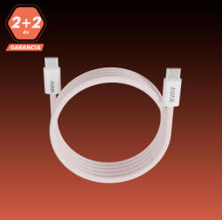 AVAX CB610P MAGNETY 100W USB-C mágneses gyorstöltő kábel, fonott 1m, rózsaszín (CB610P)