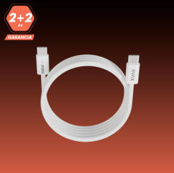AVAX CB610W MAGNETY 100W USB-C mágneses gyorstöltő kábel, fonott 1m, fehér (CB610W)