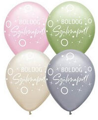 Szülinapi latex lufi 11" 28cm 6db Boldog szülinapot! vegyes (LUFI798609)