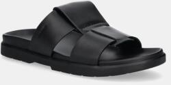 Calvin Klein papucs LUG SANDAL DOUBLE T LTH fekete, férfi, HM0HM01734 - fekete Férfi 45
