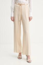 Blugirl Blumarine nadrág női, bézs, magas derekú széles, RA5125. T2948 - bézs 40