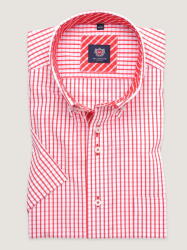 Willsoor Férfi slim fit ing piros-fehér kockás mintával 18032