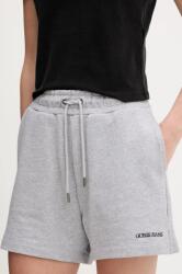 Guess Jeans pamut rövidnadrág női, szürke, sima, magas derekú, W5GD0O K68I4 - szürke XL