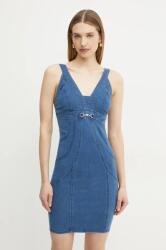 GUESS selyemkeverékes ruha JEWEL - kék XS