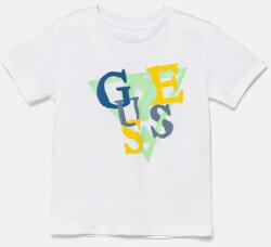 GUESS gyerek pamut póló fehér, nyomott mintás, N5GI10 K8HM4 - fehér 105-112