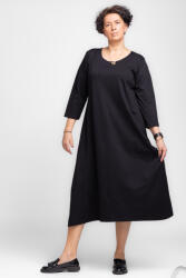 Pierino Rochie lunga A-line din tricot de bumbac, neagra Talie unica - shopika - 179,99 RON