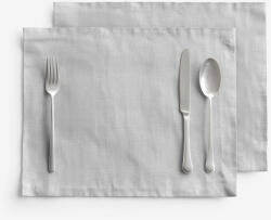 Goldea suporturi farfurii cu amestec de in - gri - 2 buc 30 x 40 cm Fata de masa