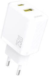 Dudao A26T GaN 25W USB-A, USB-C hálózati töltő, fehér