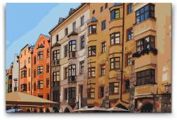 Festés számok szerint - Innsbruck, Ausztria Méret: 40x60cm, Keretezés: Keret nélkül (csak a vászon)