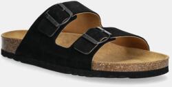 Scholl papucs velúrból JULIEN fekete, férfi, F300741004 - fekete Férfi 46