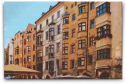 Gyémántszemes kirakó - Innsbruck, Ausztria Méret: 40x60cm, Keretezés: Keret nélkül (csak a vászon), Gyémántok: Négyzet alakú