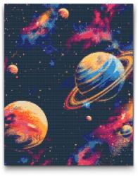 Gyémántszemes kirakó - Naprendszer 3 Méret: 40x50cm, Keretezés: Kartonlemezen, Gyémántok: Kerek