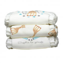 Charlie Banana Set 3 scutece textile Charlie Banana Classic cu inserturi noi cu fleece, Sophie la Girafe