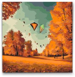  Festés számok szerint - Sárkányeregetés Méret: 50x50cm, Keretezés: Keret nélkül (csak a vászon)