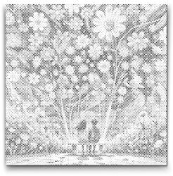  PontPöttyöző - Szerelmes pár egy padon Méret: 50x50cm, Keretezés: Kartonlemezen, Szín: Fekete