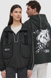 Levi's rövid kabát Levi's® x Gundam SEED fekete, átmeneti, oversize, A7411.0000 - fekete XS