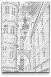  PontPöttyöző - Linz, Ausztria Méret: 40x60cm, Keretezés: Keret nélkül (csak a vászon), Szín: Zöld