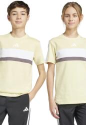 Adidas gyerek pamut póló sárga, mintás, JC6661 - sárga 128