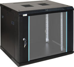 Pulsar RWA964 19 9U 600x450 fali rack szekrény, lapraszerelt, fekete