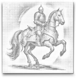  PontPöttyöző - A sötét lovag Méret: 50x50cm, Keretezés: Műanyagtáblával, Szín: Zöld