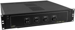 Pulsar RAKU3 2U akkumulátor tároló doboz 19 rack szekrényekbe, 410mm mély, 4x 7Ah/17Ah akkumulátor hely