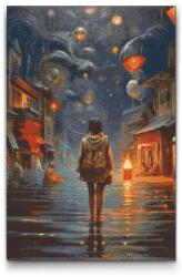  Gyémántszemes kirakó - Éjszakai kirándulás 2 Méret: 40x60cm, Keretezés: Keret nélkül (csak a vászon), Gyémántok: Négyzet alakú