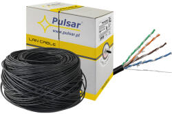 Pulsar PU-NC302 UTP kültéri kábel, Cat5e, 24AWG 0, 5mm réz mag, PE köpeny / gél kitöltés, Fca, 305 m/doboz