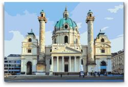  Festés számok szerint - Karlskirche, Bécs Méret: 40x60cm, Keretezés: Műanyagtáblával