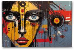 Gyémántszemes kirakó - Graffiti lány Méret: 40x60cm, Keretezés: Kartonlemezen, Gyémántok: Kerek