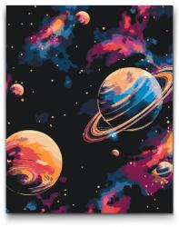  Festés számok szerint - Naprendszer 3 Méret: 40x50cm, Keretezés: Műanyagtáblával