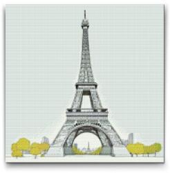  Gyémántszemes kirakó - Eiffel-torony 3 Méret: 50x50cm, Keretezés: Keret nélkül (csak a vászon), Gyémántok: Kerek