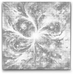 PontPöttyöző - Kosmoszi homokformák tánca 2 Méret: 50x50cm, Keretezés: Kartonlemezen, Szín: Kék