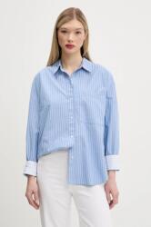 Abercrombie & Fitch pamut ing női, galléros, relaxed, KI140-5059 - kék S