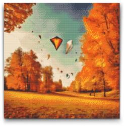 Gyémántszemes kirakó - Sárkányeregetés Méret: 50x50cm, Keretezés: Keret nélkül (csak a vászon), Gyémántok: Kerek