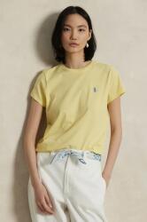 Ralph Lauren pamut póló női, sárga, 211898698 - sárga S