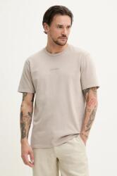 Superdry pamut póló bézs, férfi, sima, M1012131A-1PC - bézs S