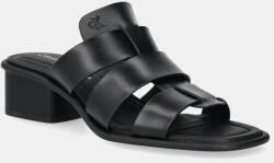 Calvin Klein Jeans papucs HEEL SQUARE MG LTH - fekete Női 39