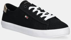 Tommy Hilfiger sportcipő VULC CANVAS LACE UP SNEAKER fekete, FW0FW08647 - fekete Női 41