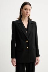 Marciano Guess blézer gyapjú keverékből IRINA fekete, sima, egysoros gombolású, 5GGN04 7294A - fekete 42