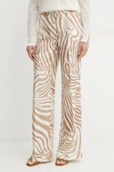 Marciano Guess nadrág vászonkeverékből GISELLE női, bézs, magas derekú széles, 5GGB01 7314A - bézs 42