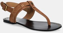 Pepe Jeans velúr szandál SAM ONE barna, női, PLS90705 - barna Női 38
