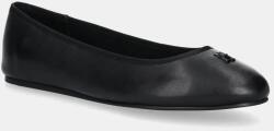 Tommy Hilfiger bőr balerina cipő TH HARDWARE LEATHER BALLERINA - fekete Női 36