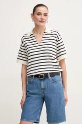 Tommy Hilfiger pamut pulóver női, bézs, WW0WW45400 - bézs L