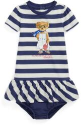 Ralph Lauren baba pamut ruha sötétkék, mini, egyenes, 310966461001 - sötétkék 80-83