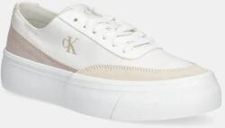 Calvin Klein sportcipő VULC FLATFORM LOW CV MIX MG fehér, YW0YW01770 - fehér Női 38