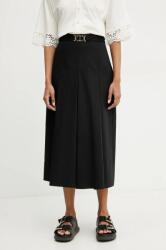 Twinset szoknyanadrág női, fekete, magas derekú széles, 251TT202C - fekete 38